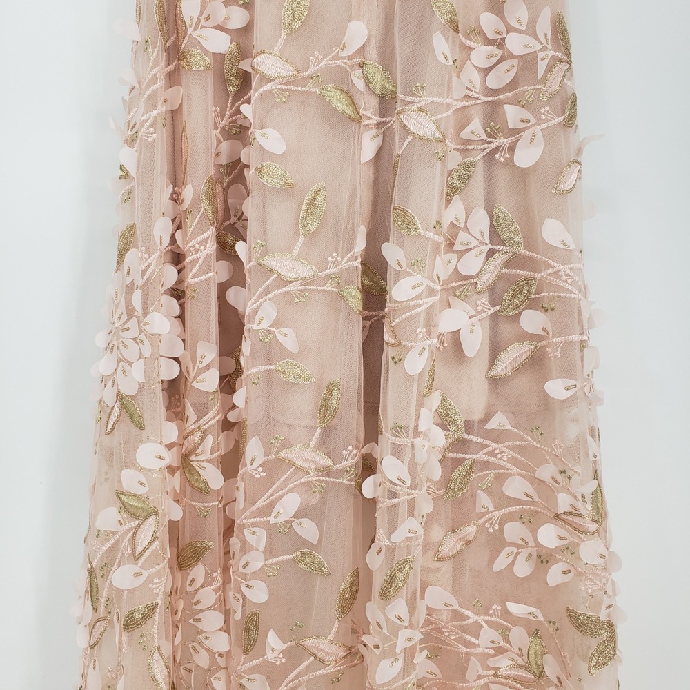 XSCAPE Embroidered Gown Formal Evening Dress Special Occasion Size 6 Blush Pink - Picture 12 of 15
